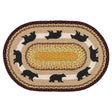 Autumn Bears Oval Rug