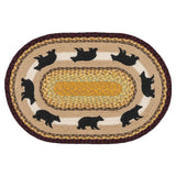 Autumn Bears Oval Rug
