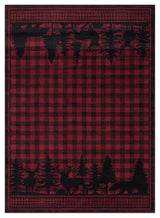 Wildlife Trio Red Area Rug
