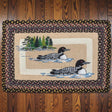 Lake Scene Loon Oblong Patch Rug