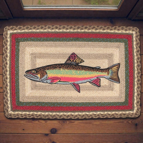 Trout Waters Oblong Patch Rug