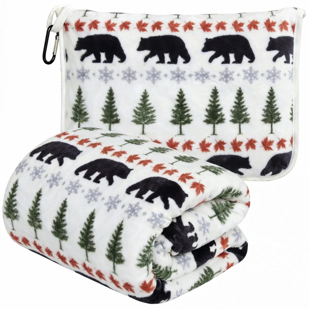Snowcap Bear Travel Blanket