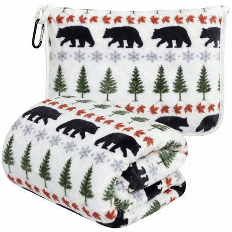 Snowcap Bear Travel Blanket