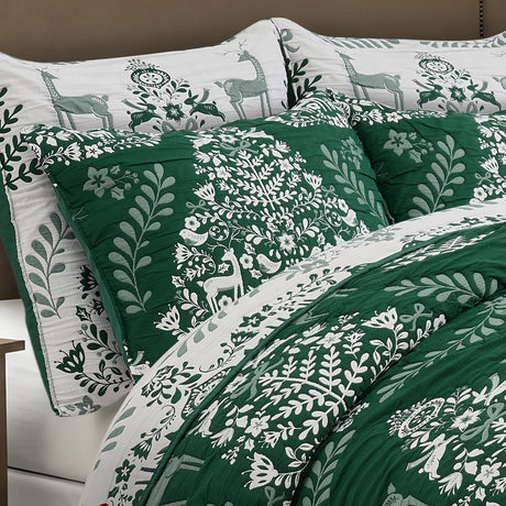 Christmas Floral Green Sham