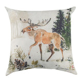 Winter Forest Deer & Moose Pillow