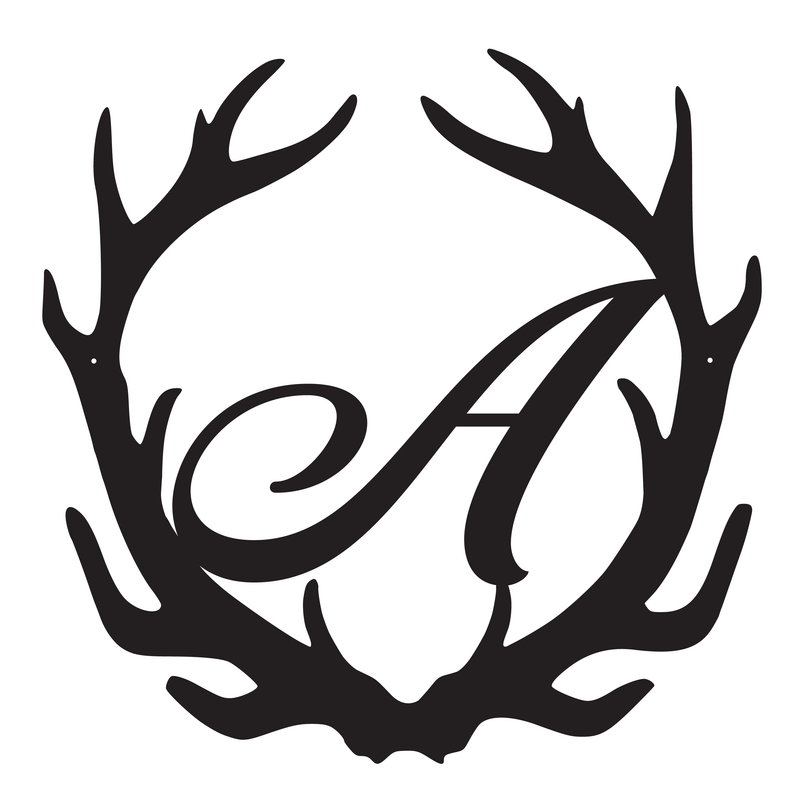 Antler Letter Monogram Sign - 15"