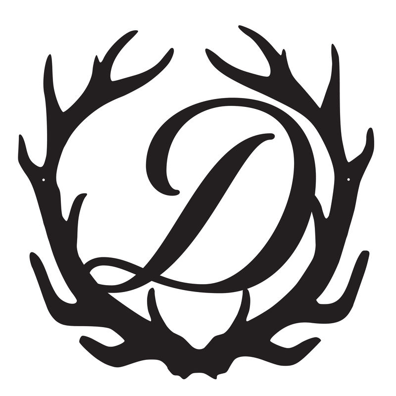 Antler Letter Monogram Sign - 15"