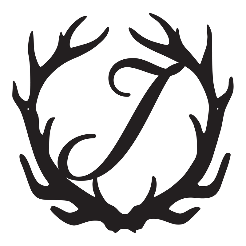 Antler Letter Monogram Sign - 15"