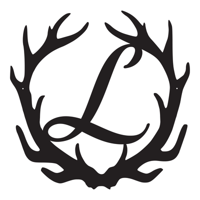 Antler Letter Monogram Sign - 15"