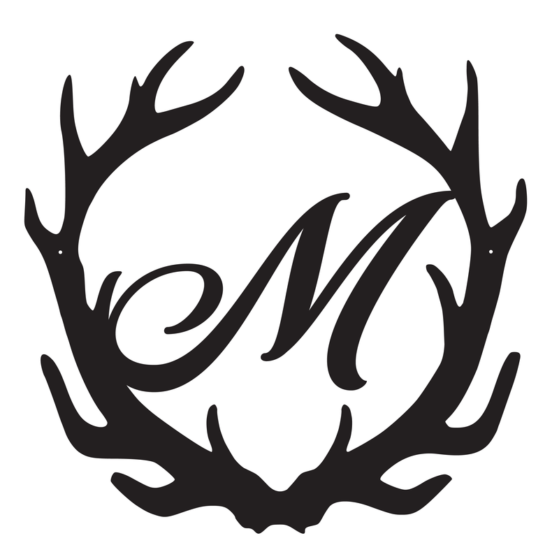 Antler Letter Monogram Sign - 15"