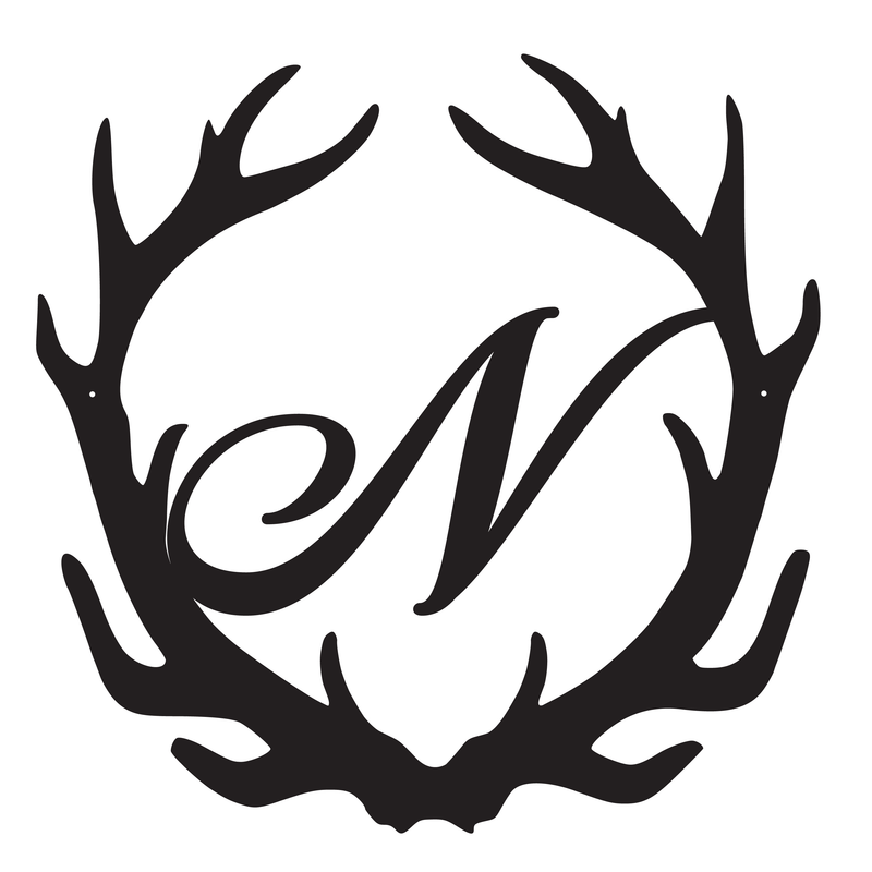 Antler Letter Monogram Sign - 15"