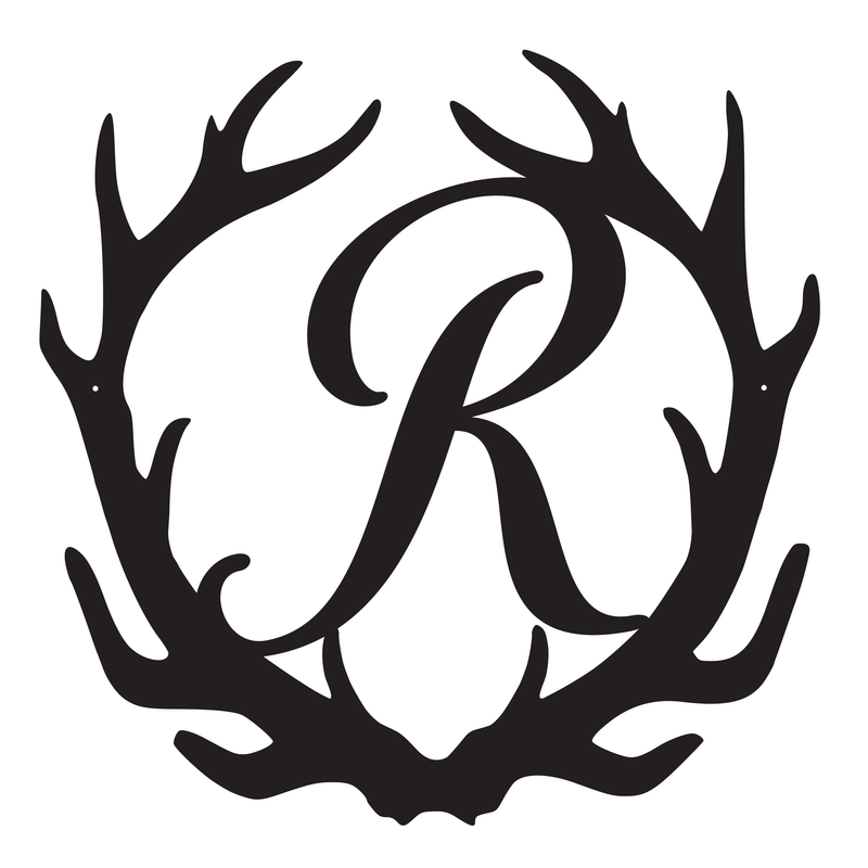 Antler Letter Monogram Sign - 15"