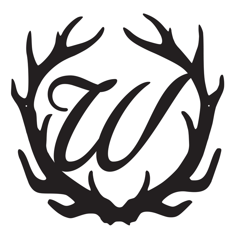 Antler Letter Monogram Sign - 15"