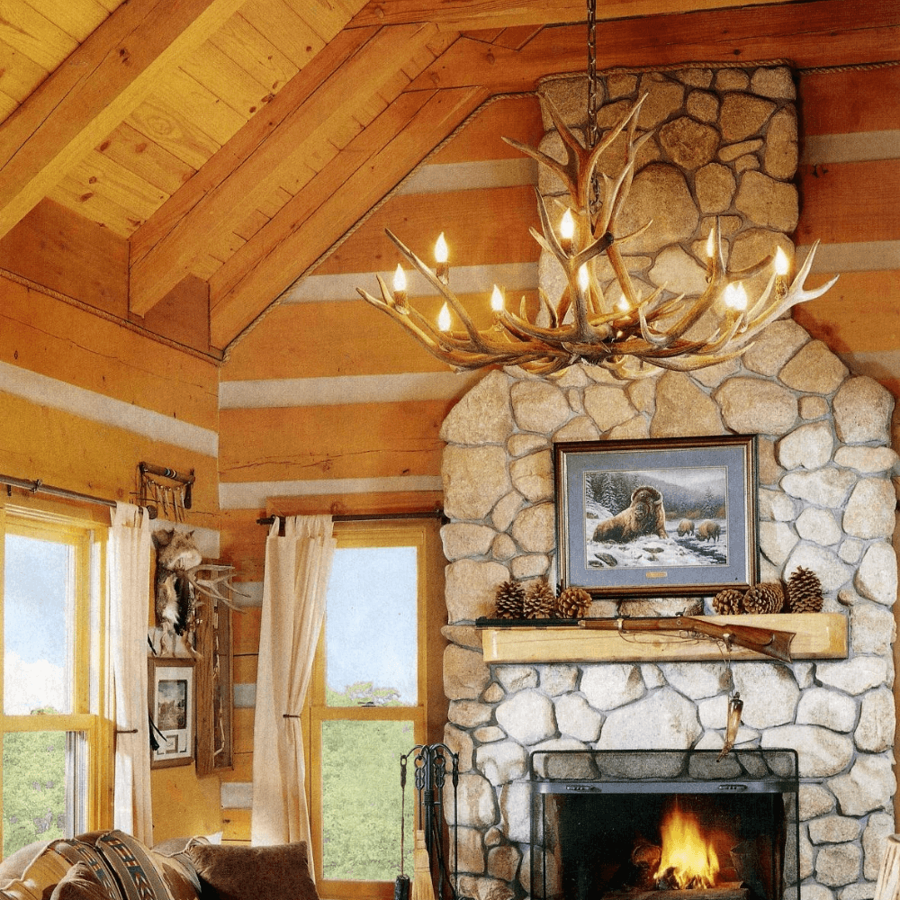 Rustic online cabin chandelier