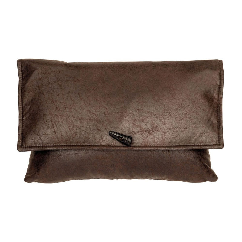 Autumn Buffalo Plaid Leather Pillow