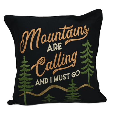 Bear Portrait Mountain Pillow