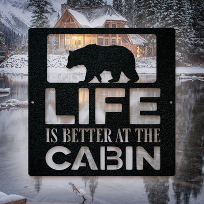 Bear Cabin Welcome Sign