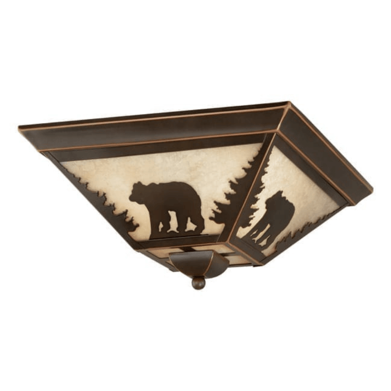 Bear Lodge 14" Flush Mount Light Fixture