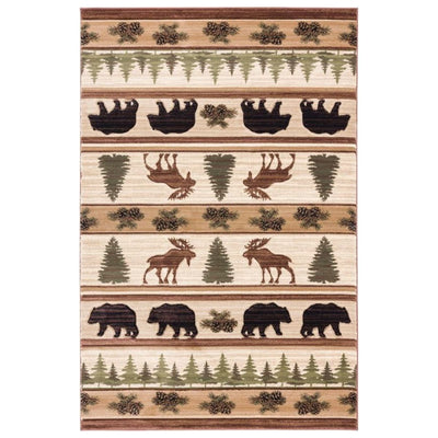 Bear Moose Pine Rug