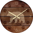 Bear Tracks Hanging Clock