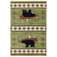Black Bear Mountains Green Rug Collection