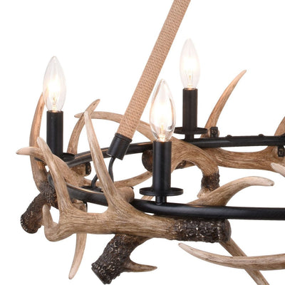 Boulder 6 Light Antler Chandelier