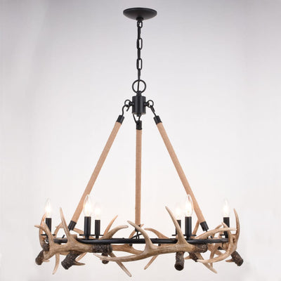 Boulder 6 Light Antler Chandelier