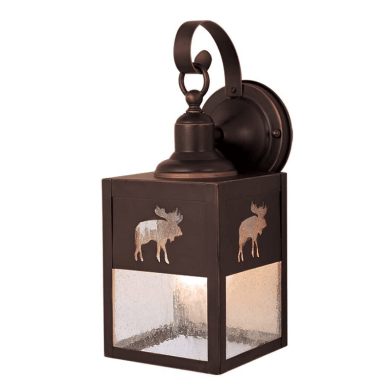 Bronze Moose Outdoor Wall Lantern