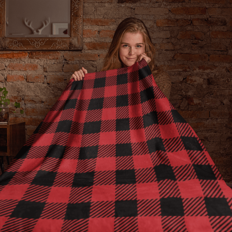 Sherpa buffalo plaid blanket sales