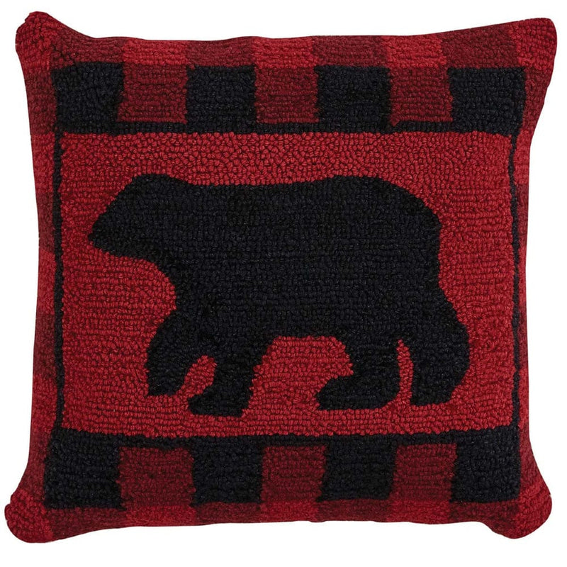 Buffalo Stripe Hooked Pillow