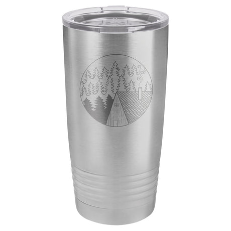 Cabin Scene 20 oz Tumbler - Stainless Steel