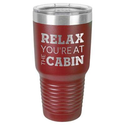 At The Cabin 30 oz Tumbler - Powder Coated