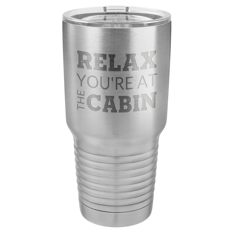 At The Cabin 30 oz Tumbler - Stainless Steel