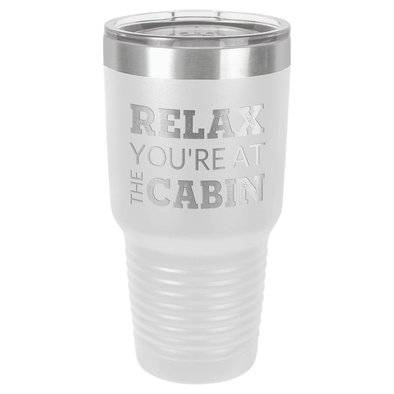 At The Cabin 30 oz Tumbler - Powder Coated