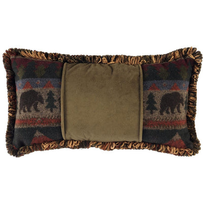 Cabin Bear Oblong Pillow