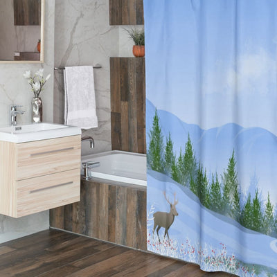 Cabin Blues Shower Curtain