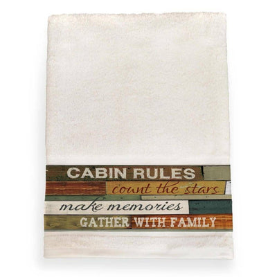 Cabin Inspiration White Bath Towel