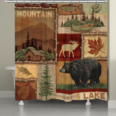 Cabin Collage Shower Curtain