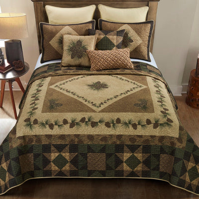 Antique Pine Cone Quilt Set