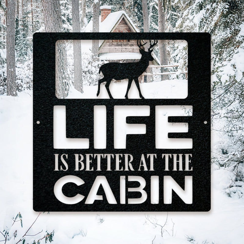 Deer Cabin Welcome Sign