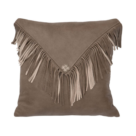 Desert Smoke Square Fringe Pillow