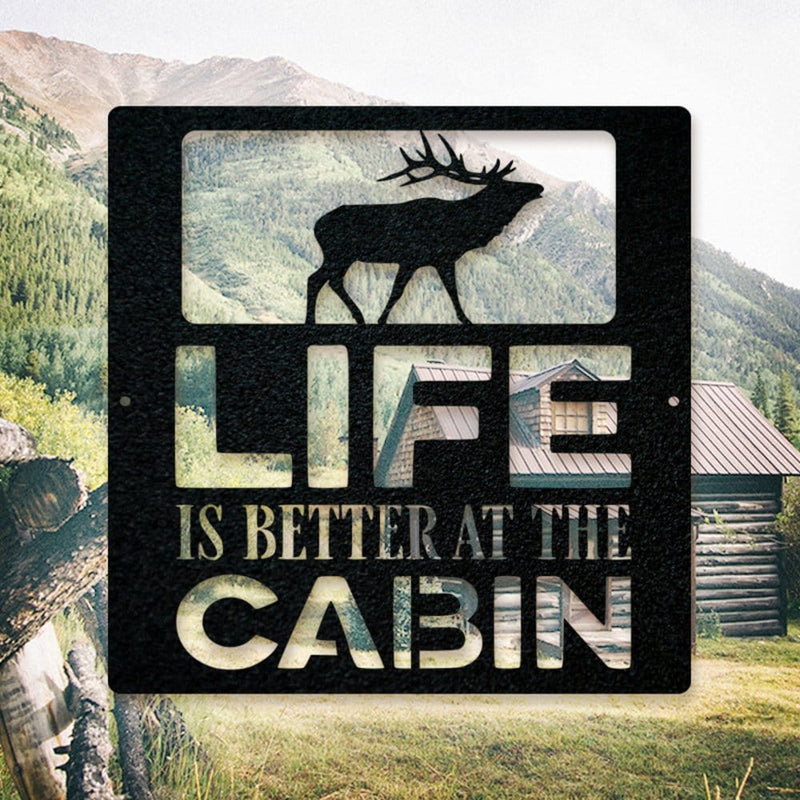 Elk Cabin Welcome Sign