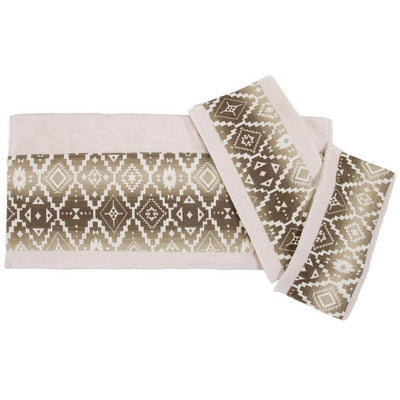 Faded Aztec Cream 3PC Towel Set