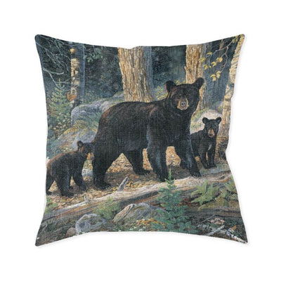 Family Outing Woven Decorative Pillow