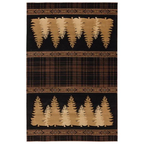 Golden Pines Plaid Rug