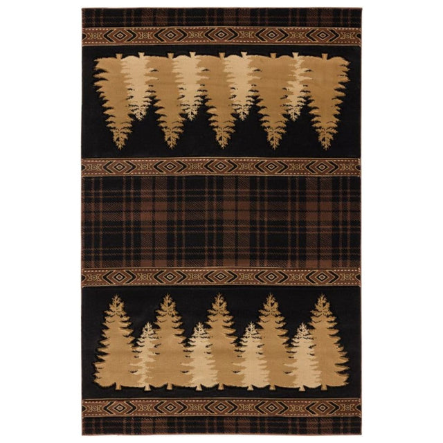 Golden Pines Plaid Rug