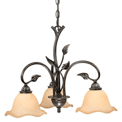 Grapevine 3 Light Black Chandelier