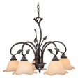 Grapevine 5 Light Black Chandelier