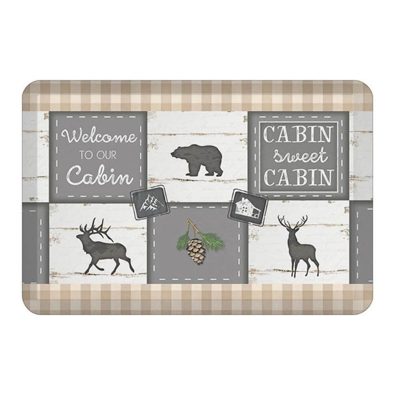 Gray Cabin Anti-Fatigue Kitchen Mat