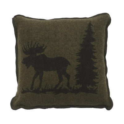 Green Moose Pillow